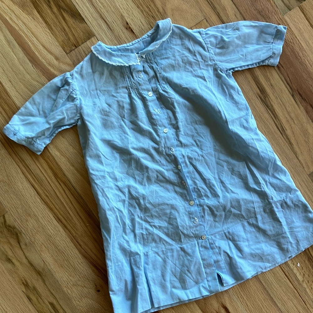 Handmade Vintage Newborn 0-3 months Dress Hand Sewn Embroidered Gown